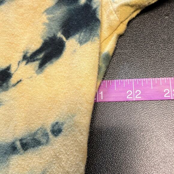 Dikotomy Yellow and Black Tie Dyed "Bad Decision' Long Sleeves Tee Shirt Size L - Picture 6 of 7